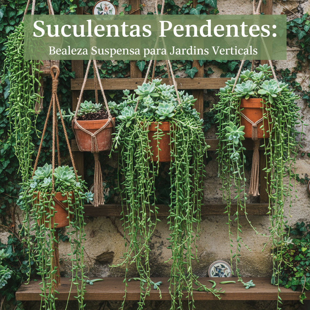 Suculentas Pendentes: Beleza Suspensa para Jardins Verticais