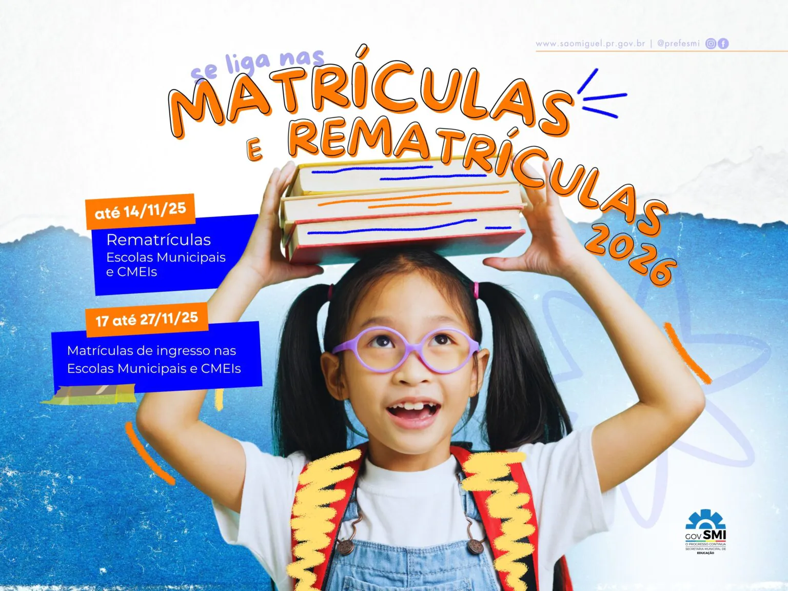 Matrículas e rematrículas 2026 em São Miguel do Iguaçu