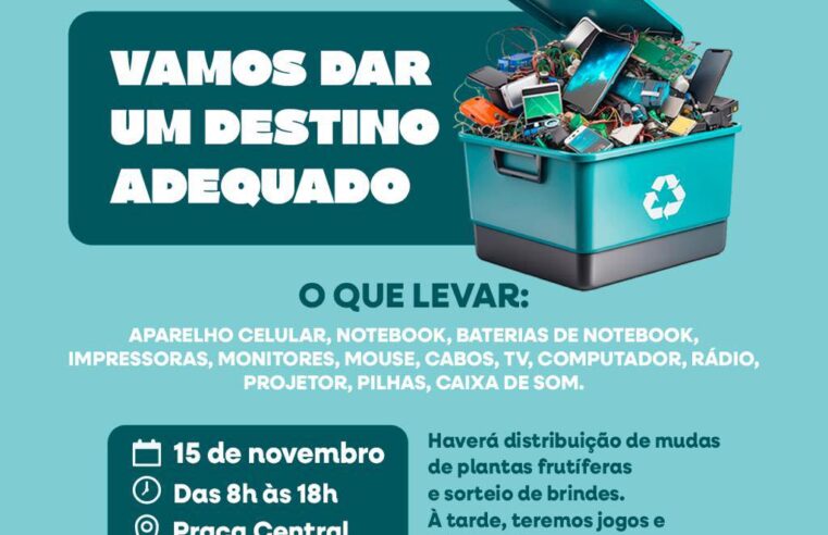 Recolha do Lixo Eletrônico em Entre Rios do Oeste acontece dia 15/11