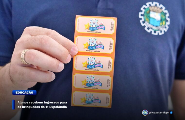 Expolândia 2025: alunos recebem ingressos para brinquedos do parque