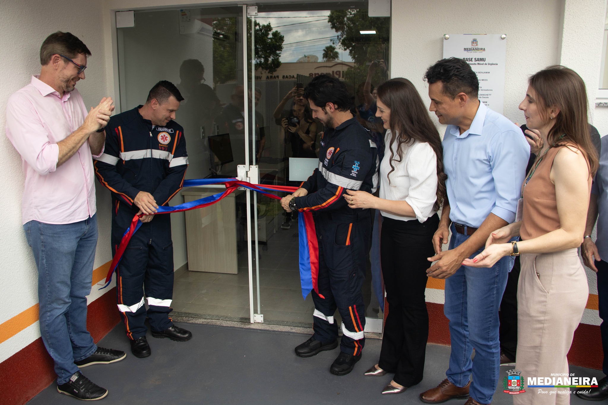 Base do SAMU Medianeira é reinaugurada após reforma e ampliação 4 Cerimônia de reinauguração SAMU Medianeira