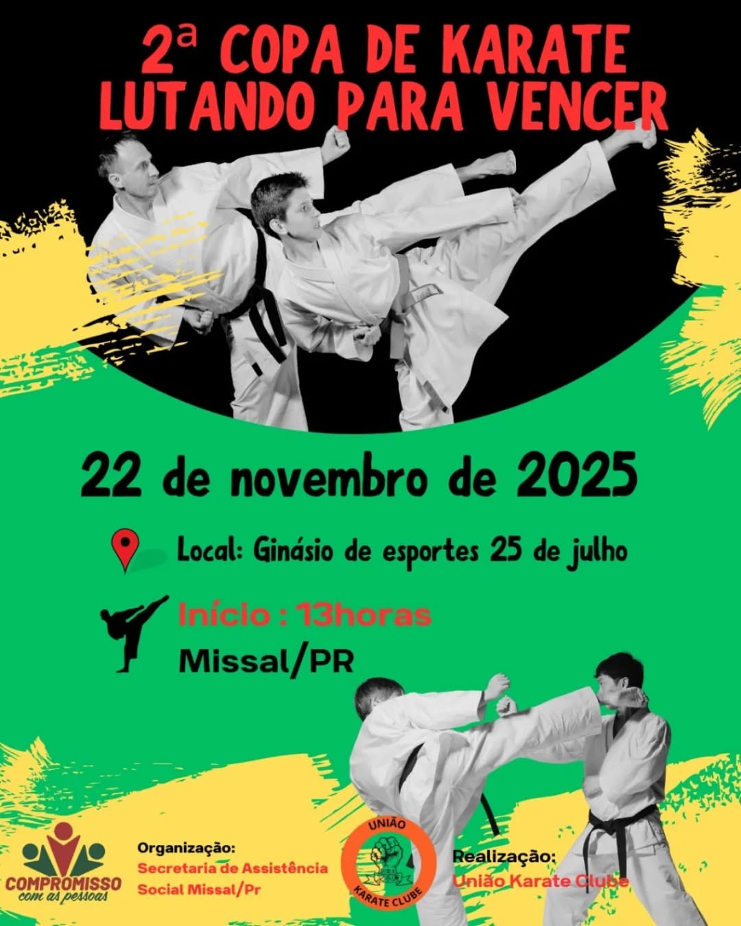 Copa de Karatê Lutando para Vencer reúne atletas neste sábado