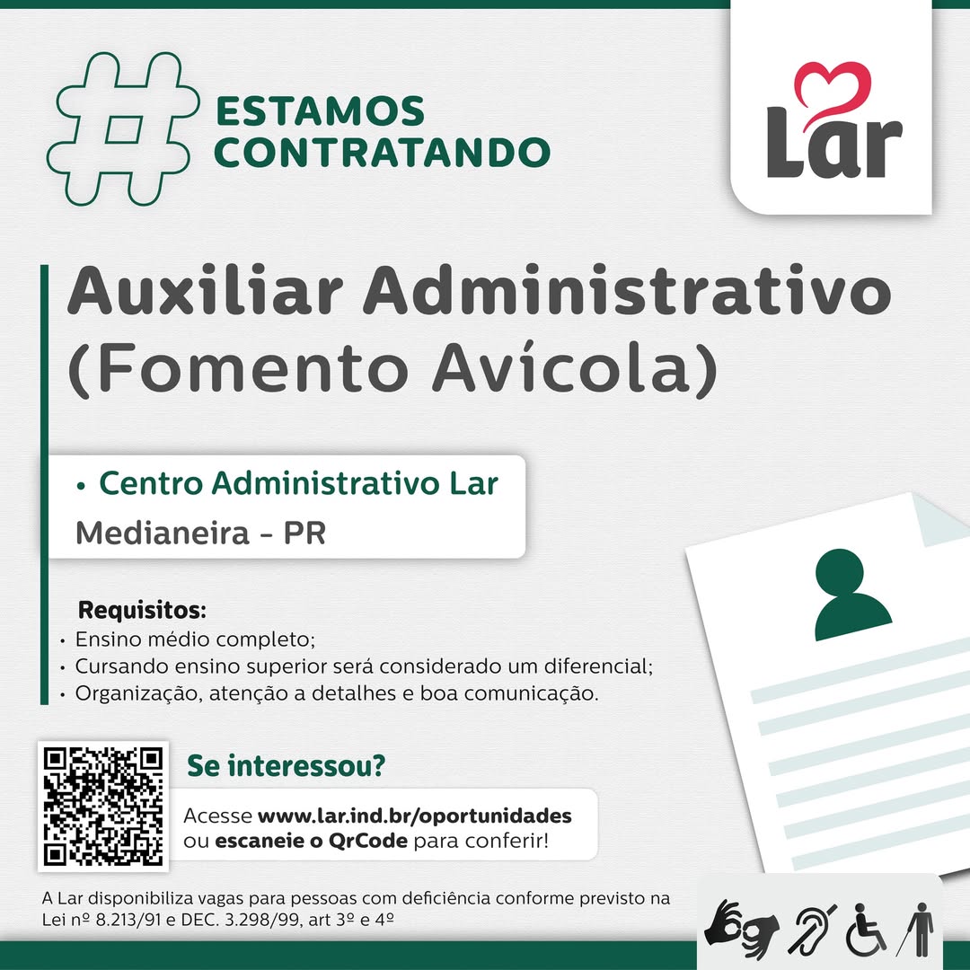 Vaga em Medianeira: oportunidade para Auxiliar Administrativo