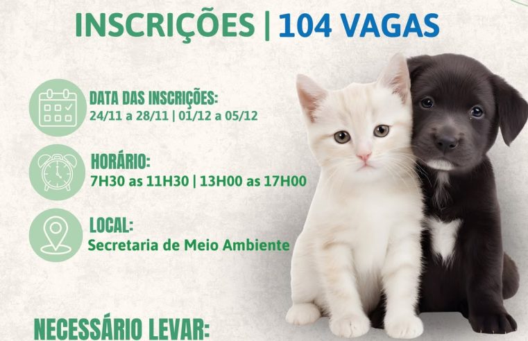 Inscrições Castrapet Missal: 104 vagas e últimos lugares
