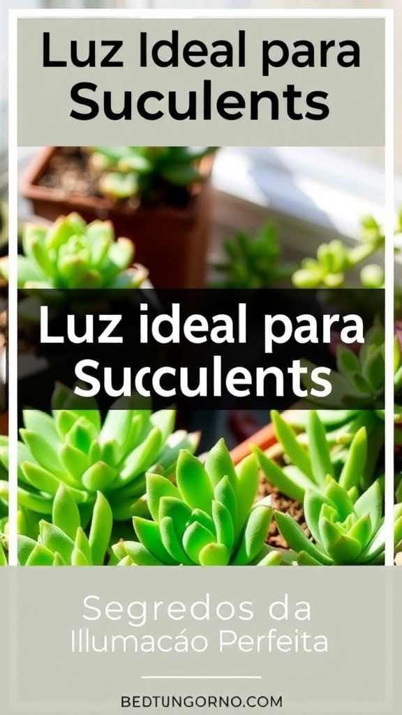 Luz Ideal para Suculentas: Segredos da Iluminação Perfeita