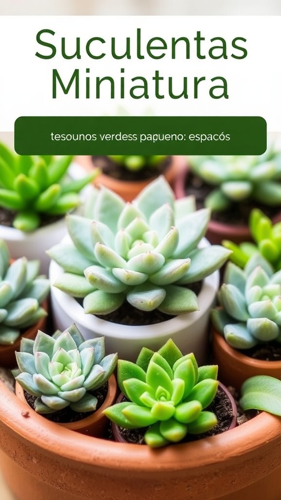 Suculentas Miniatura: Tesouros Verdes para Pequenos Espaços
