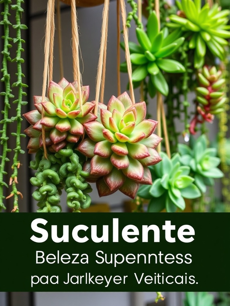 Suculentas Pendentes: Beleza Suspensa para Jardins Verticais