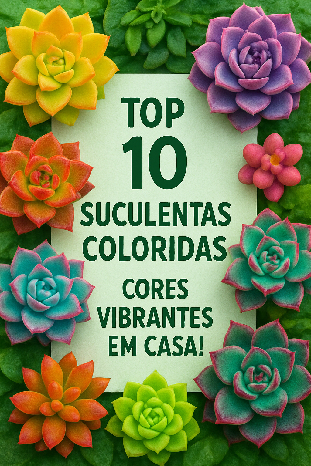 Top 10 Suculentas Coloridas: Cores Vibrantes em Casa!