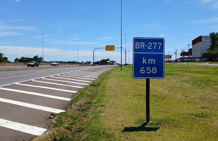 Marcos quilométricos atualizados nas rodovias da EPR Iguaçu