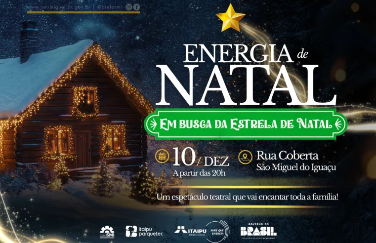 Energia de Natal 2025: espetáculo chega a São Miguel do Iguaçu