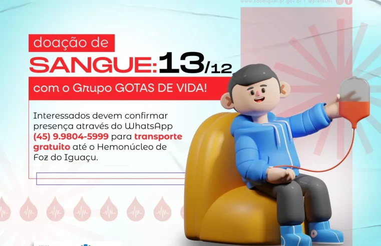 Doação de sangue: última ação de 2025 mobiliza moradores
