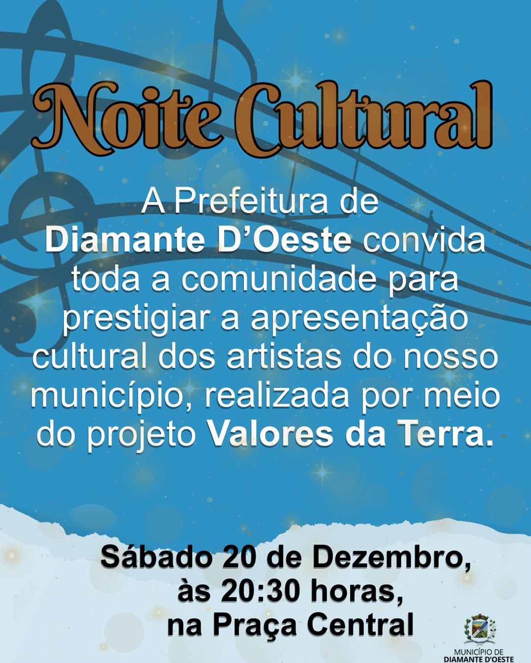 Valores da Terra em Diamante D’Oeste promove noite cultural