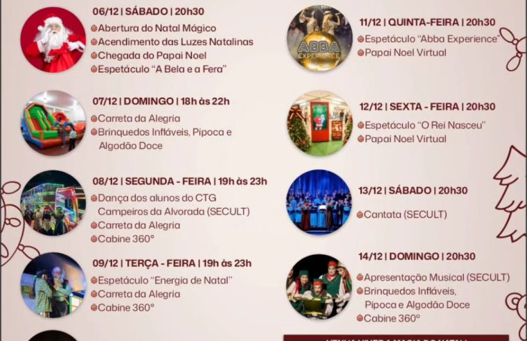 Natal Santa Terezinha de Itaipu: 6 atrações imperdíveis no sábado