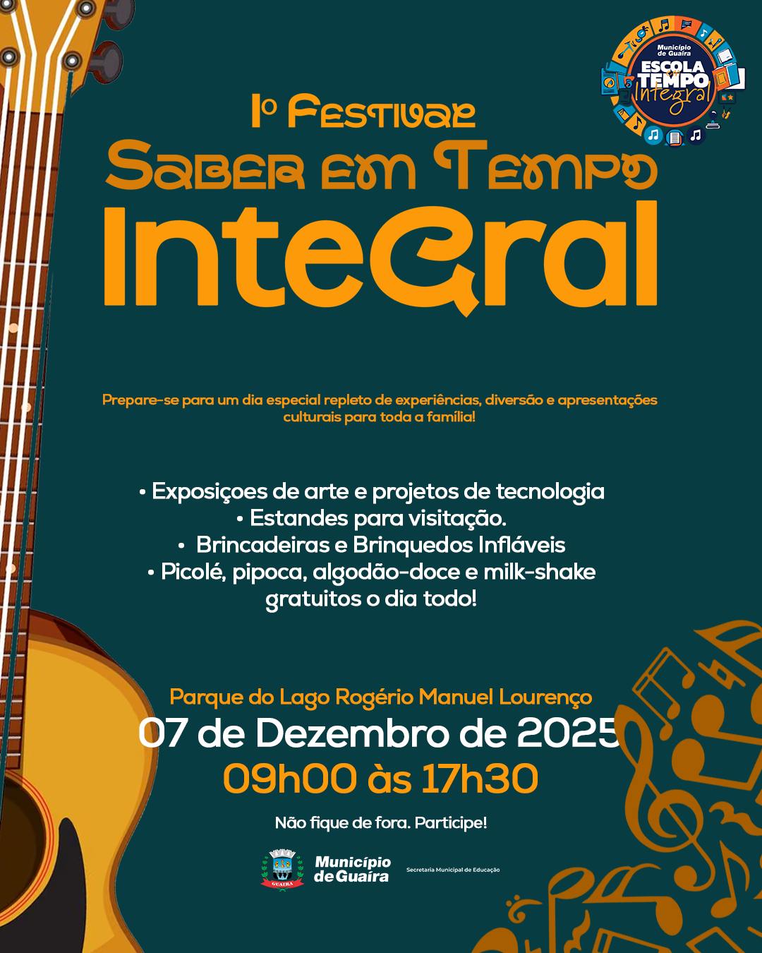 Educação em Tempo Integral Guaíra: 7 destaques do novo festival