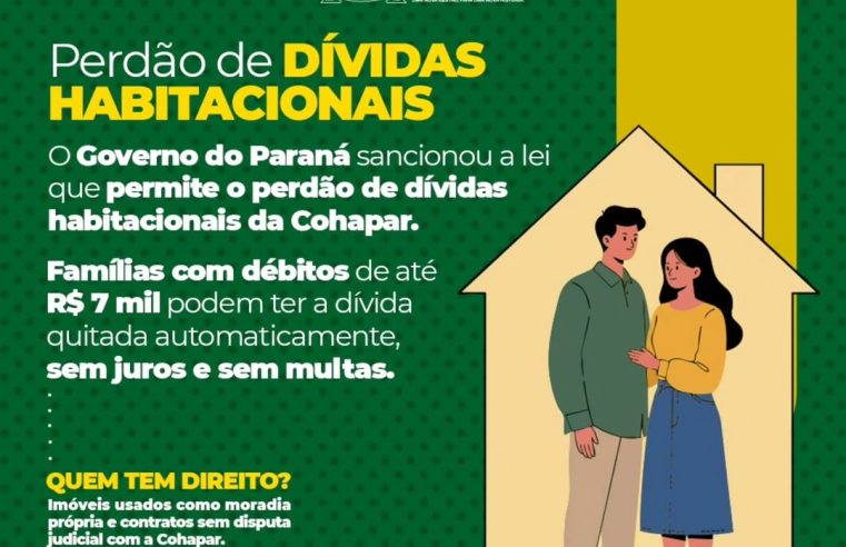 Perdão de dívidas da Cohapar beneficia famílias no Paraná