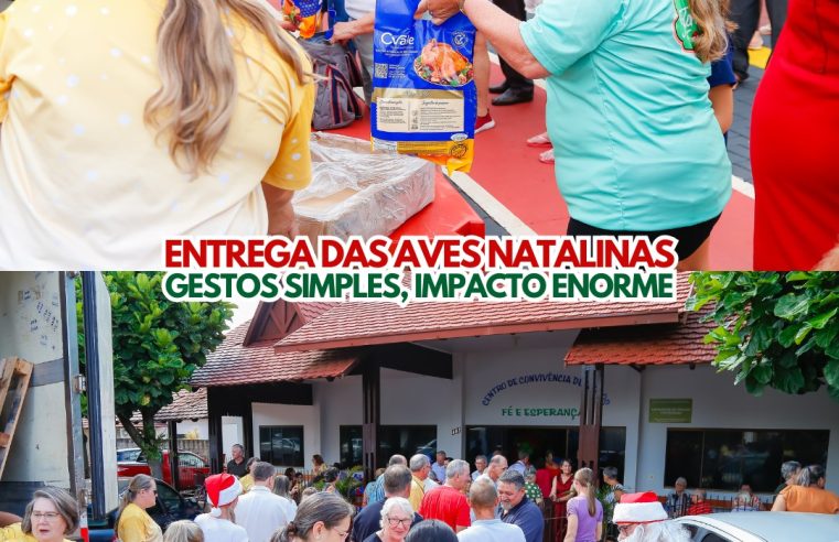 Entrega de aves natalinas em Mercedes leva alegria aos idosos