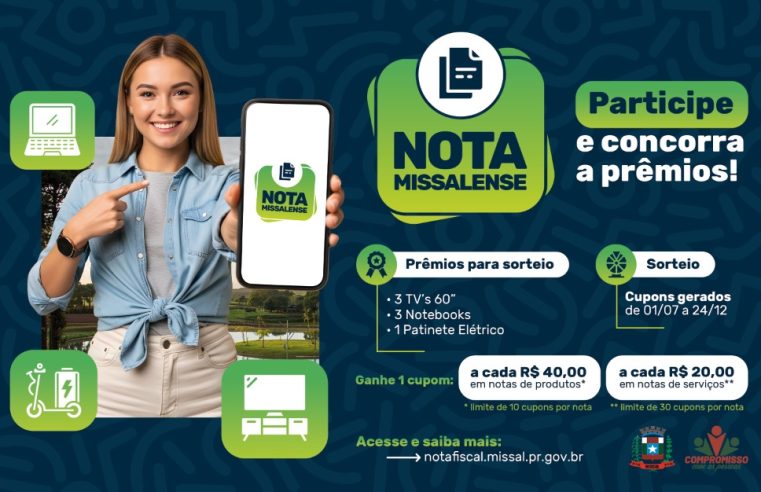Nota Missalense terá sorteio no dia 29 de dezembro