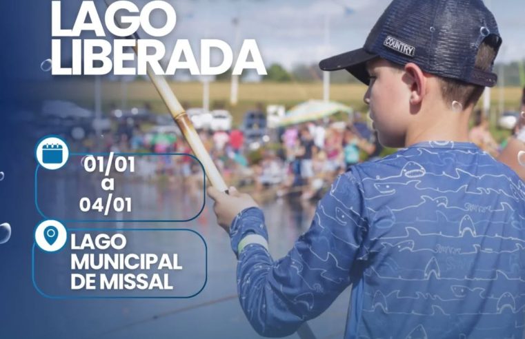 Pesca no Lago Municipal de Missal é liberada em janeiro