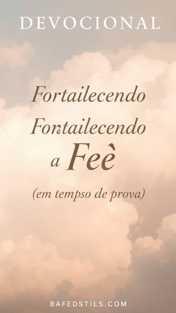 Devocional: Fortalecendo a Fé em Tempos de Prova