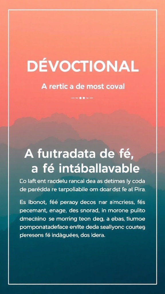 Devocional: A Força da Fé Inabalável em Tempos de Crise