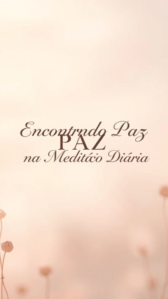 Devocional: Encontrando Paz na Meditação Diária