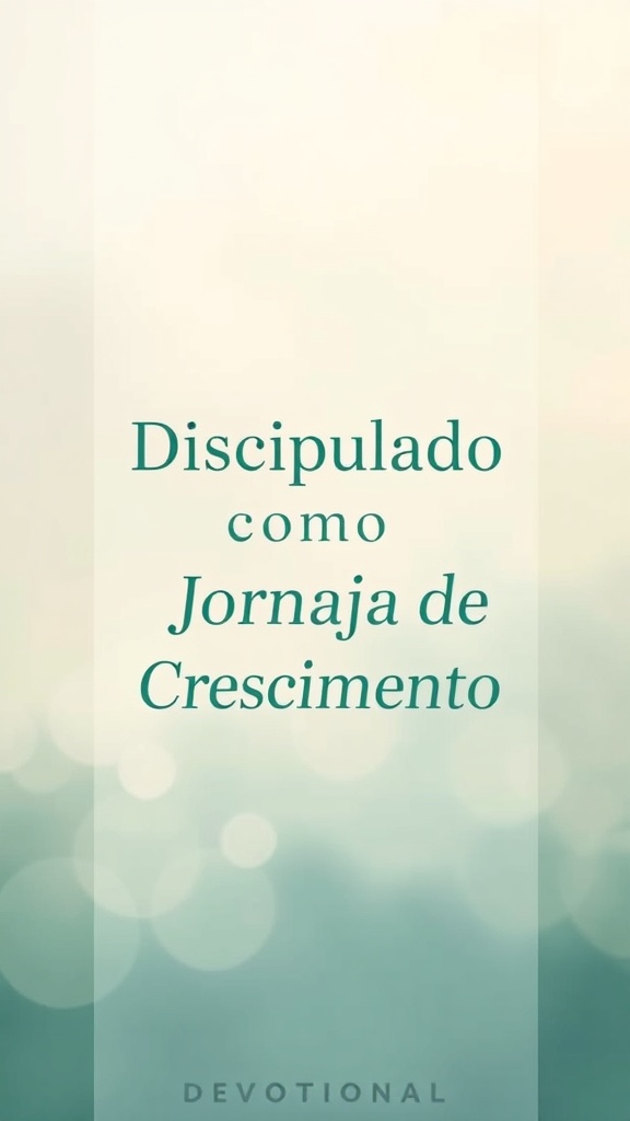 Devocional: Discipulado como Jornada de Crescimento