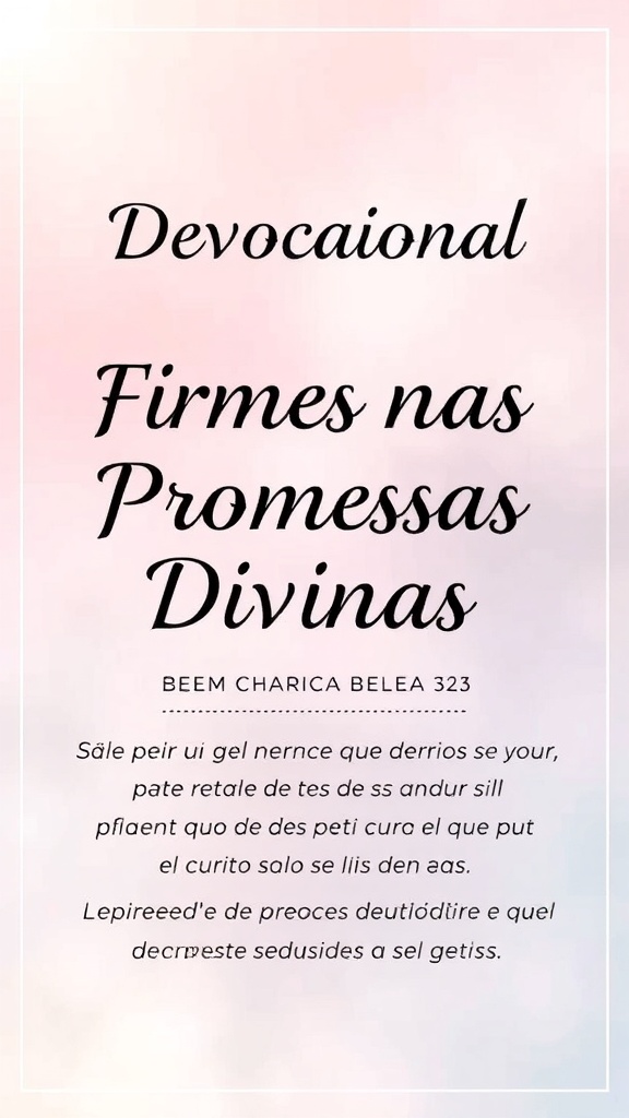 Devocional: Firmes nas Promessas Divinas