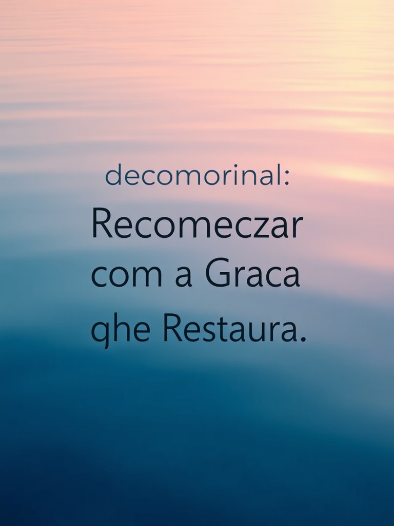 Devocional: Recomeçar com a Graça que Restaura