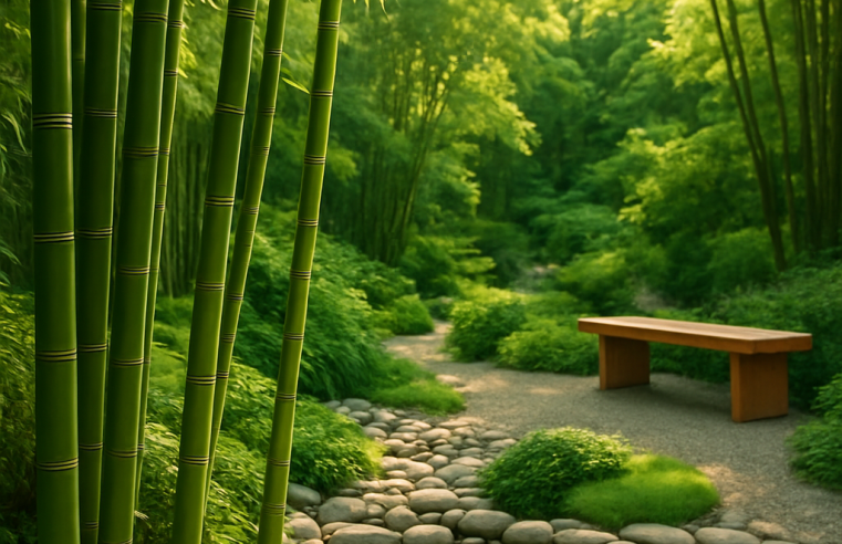 Jardim com Bambu: Beleza Exótica e Sustentável no Seu Lar