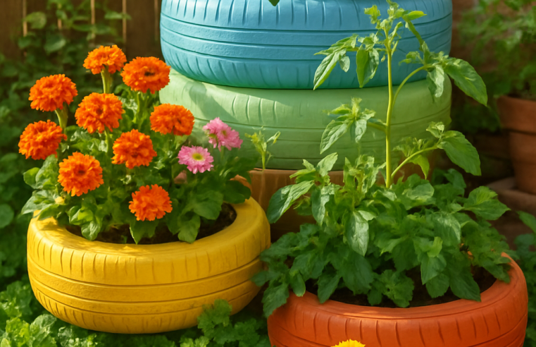 Jardim com Pneus: Transforme o Velho em Lindo! ♻️🌿