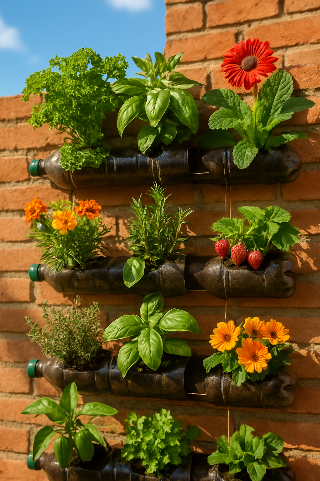 Crie Seu Próprio Jardim Vertical de Garrafa PET: Guia Completo