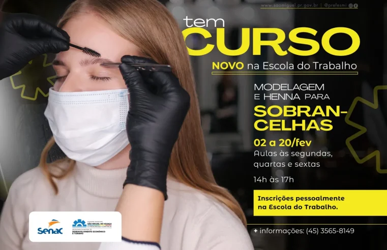 Curso de Modelagem e Henna: Inscrições Abertas em São Miguel (2026)
