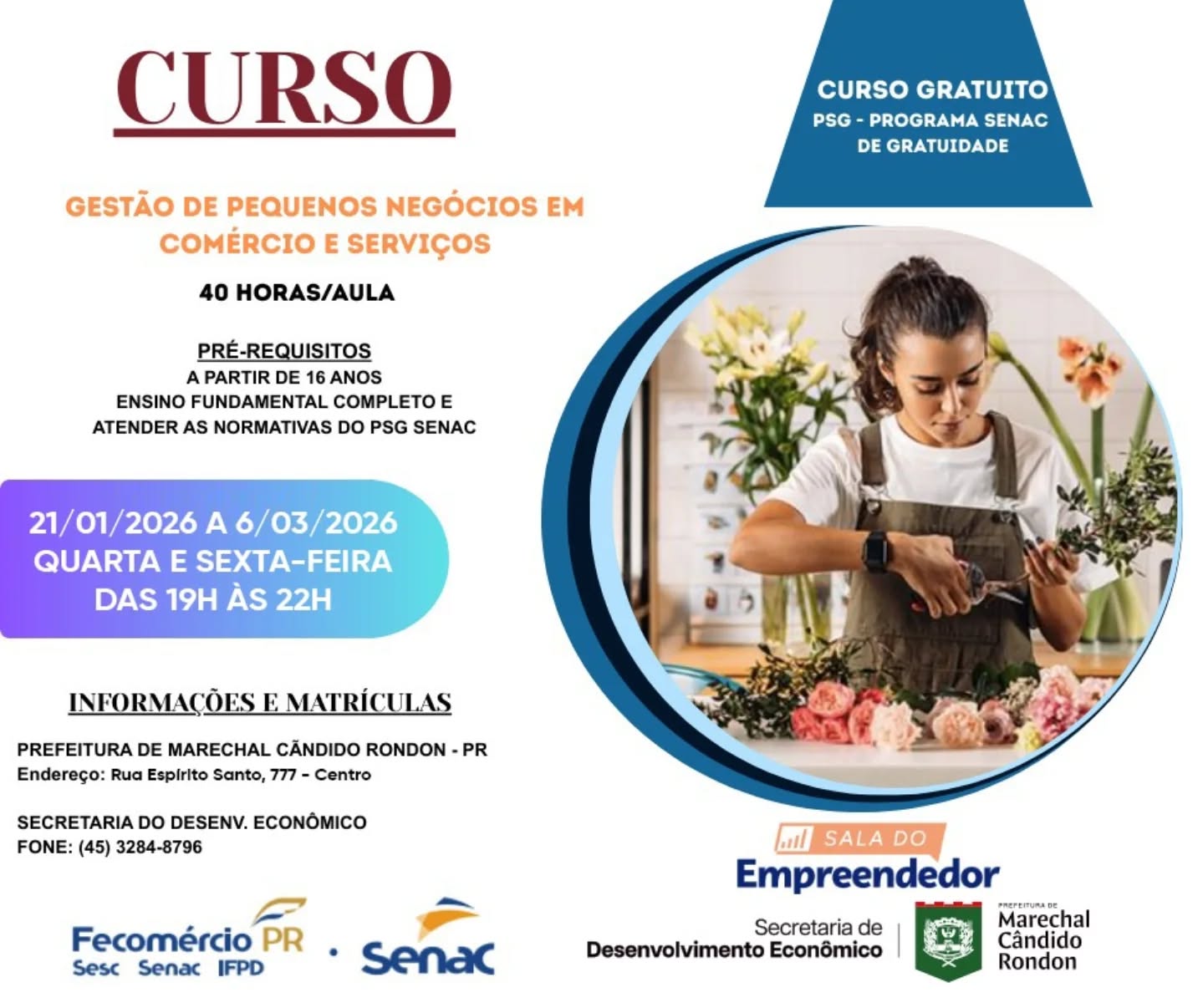 Curso gratuito de Gestão de Pequenos Negócios está com inscrições abertas