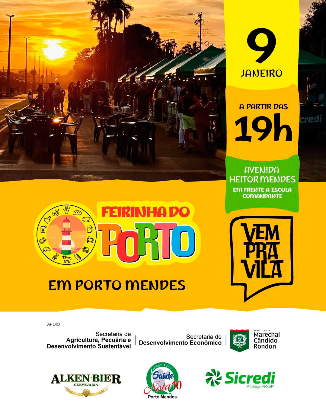 Feirinha do Porto movimenta Porto Mendes nesta sexta-feira