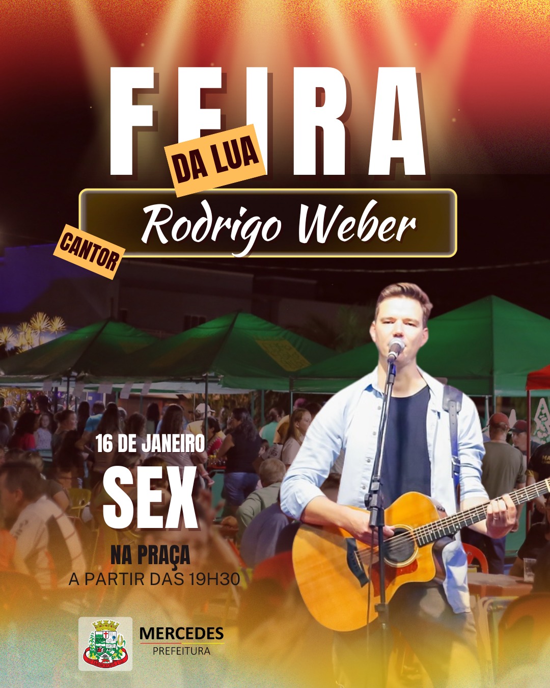 Feira da Lua em Mercedes nesta sexta com música ao vivo