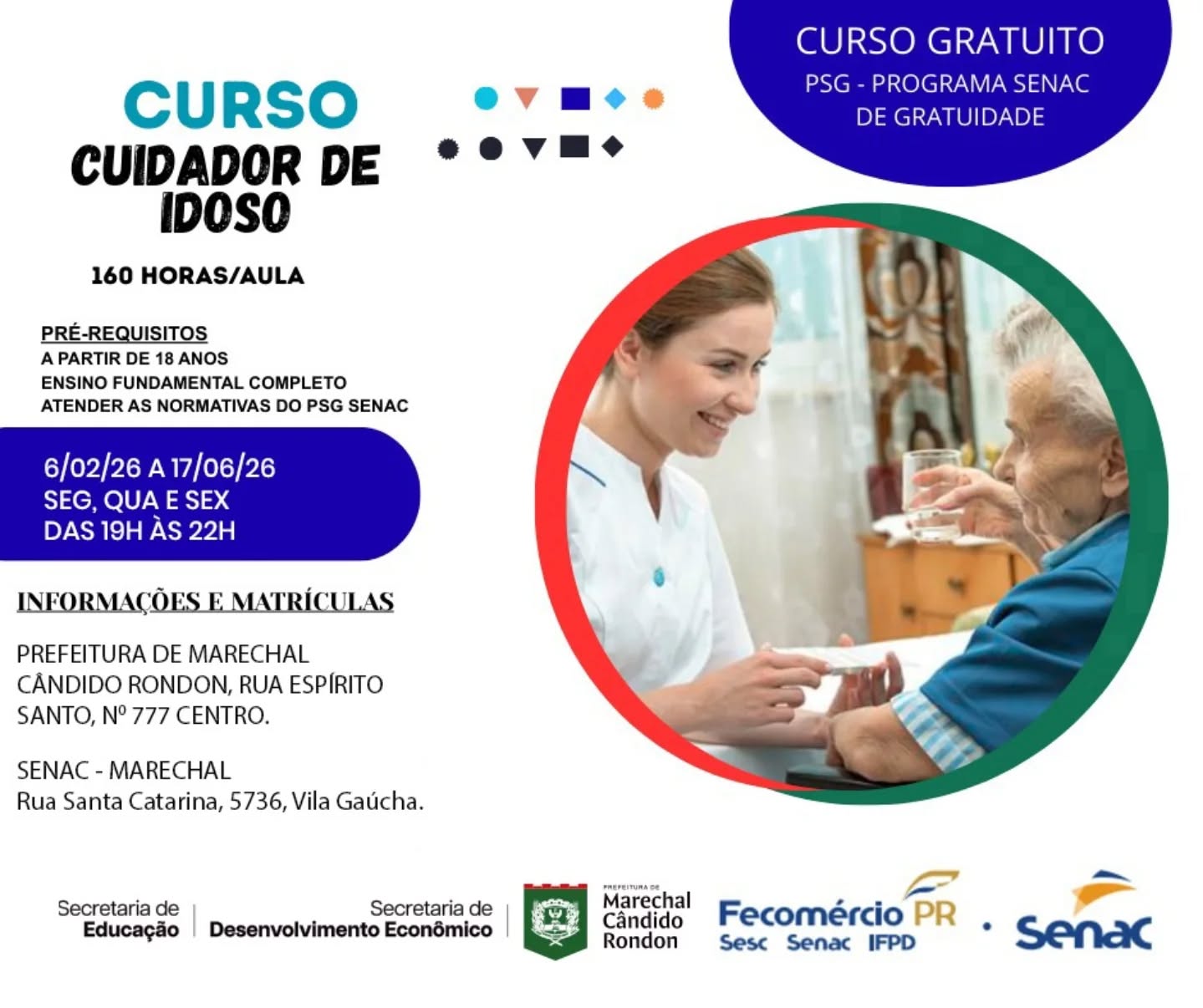 Curso de Cuidador de Idoso Gratuito em Marechal: Inscrições Abertas!