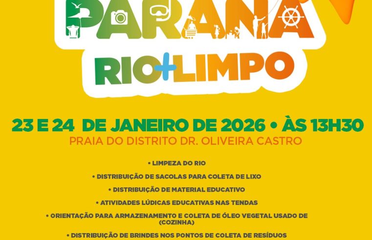 Rio + Limpo em Guaíra: Ação Ambiental e Brindes em Oliveira Castro