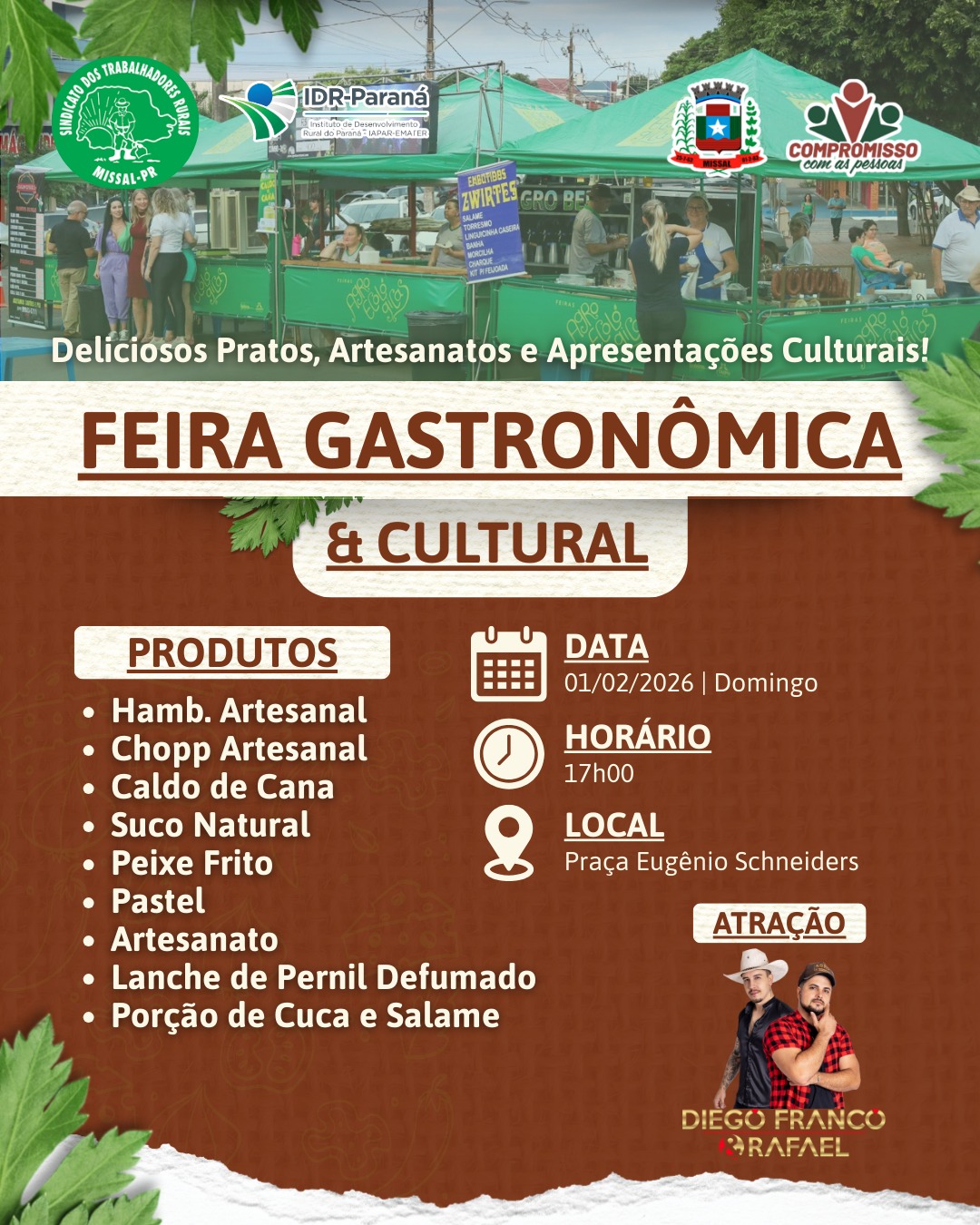 Aniversário de Missal 43 Anos: Show com Diego Franco e Rafael e Feira