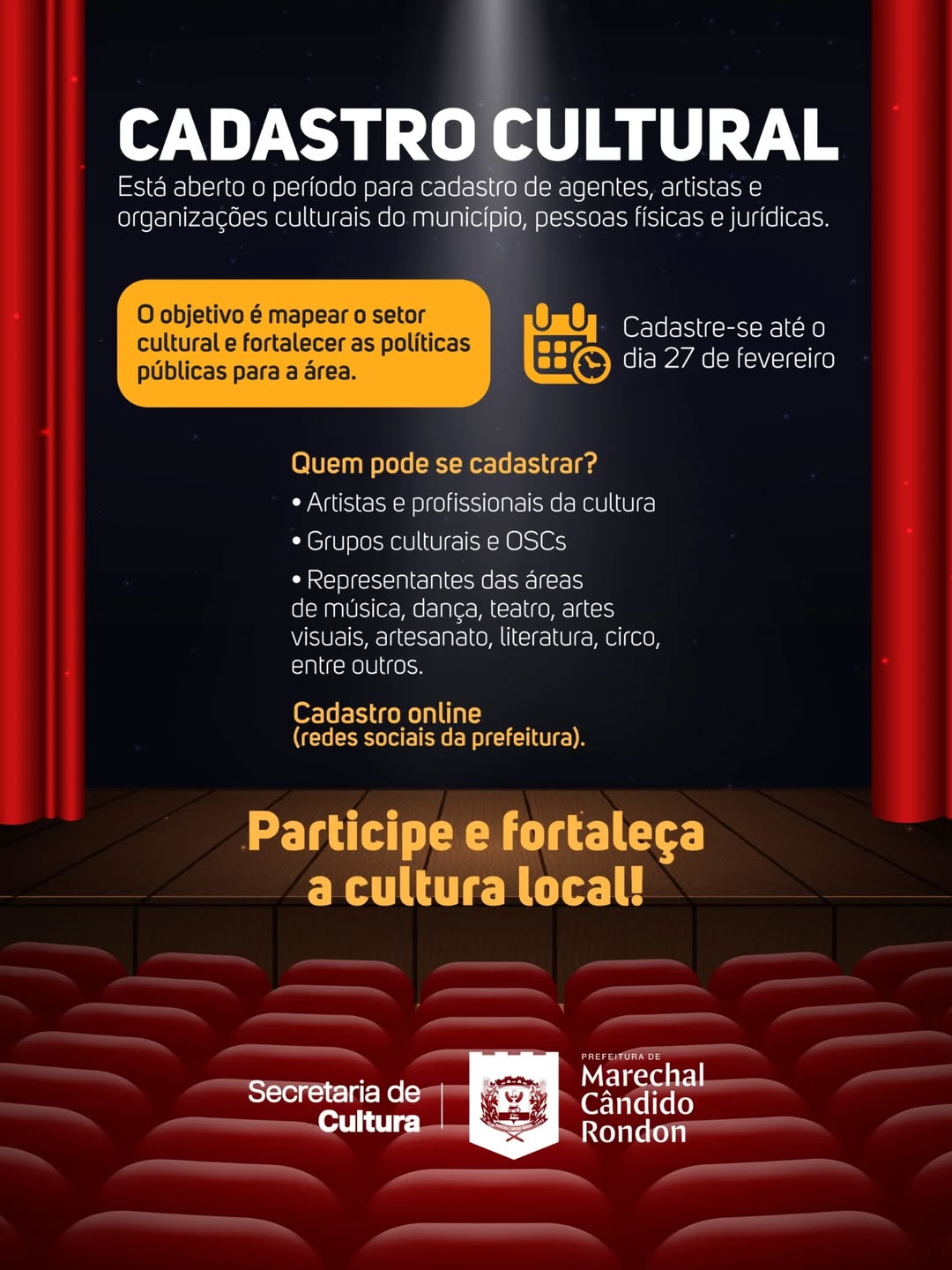 Cadastro Cultural Marechal Cândido Rondon: Inscreva-se Agora!
