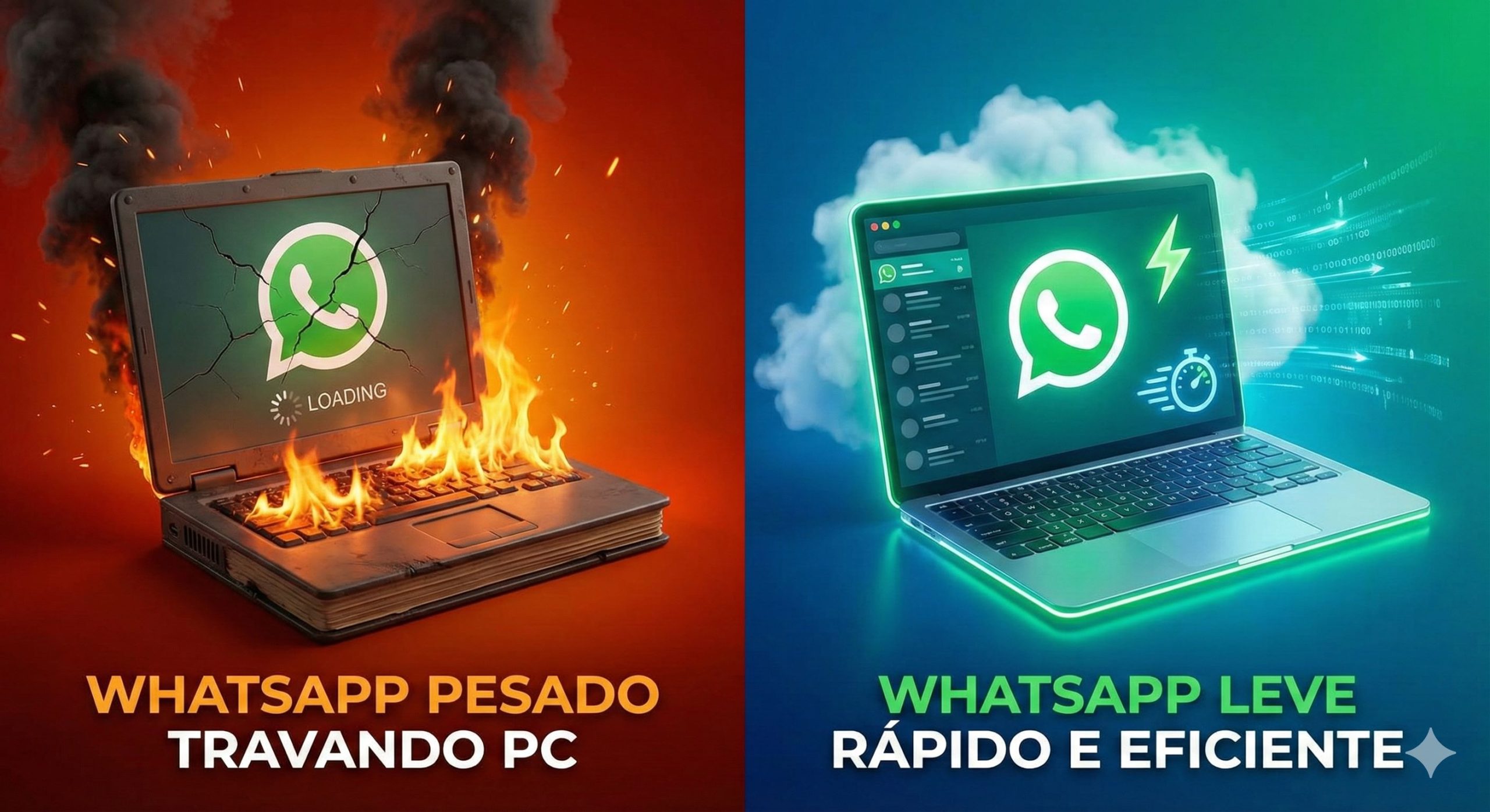 WhatsApp travando PC? Troque pela versão leve agora (Tutorial)