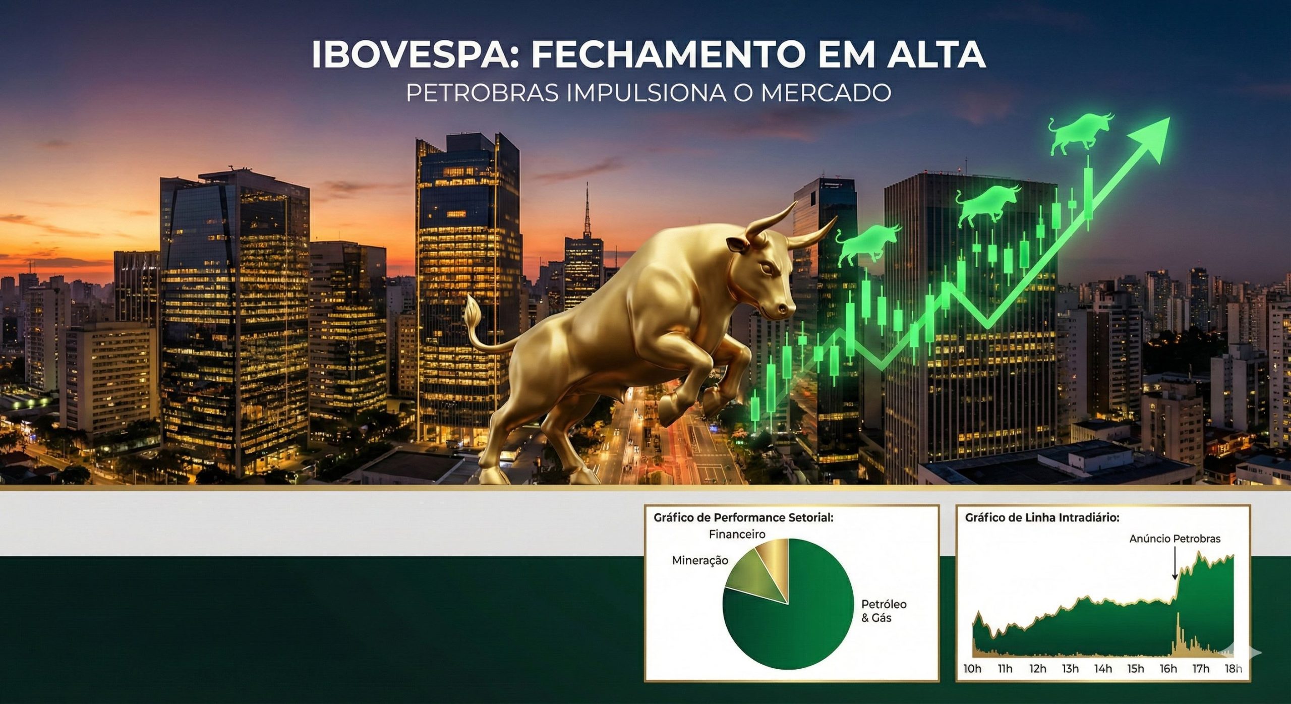 Ibovespa Hoje: Bolsa Sobe com Petrobras e Alívio Fiscal; Veja Altas