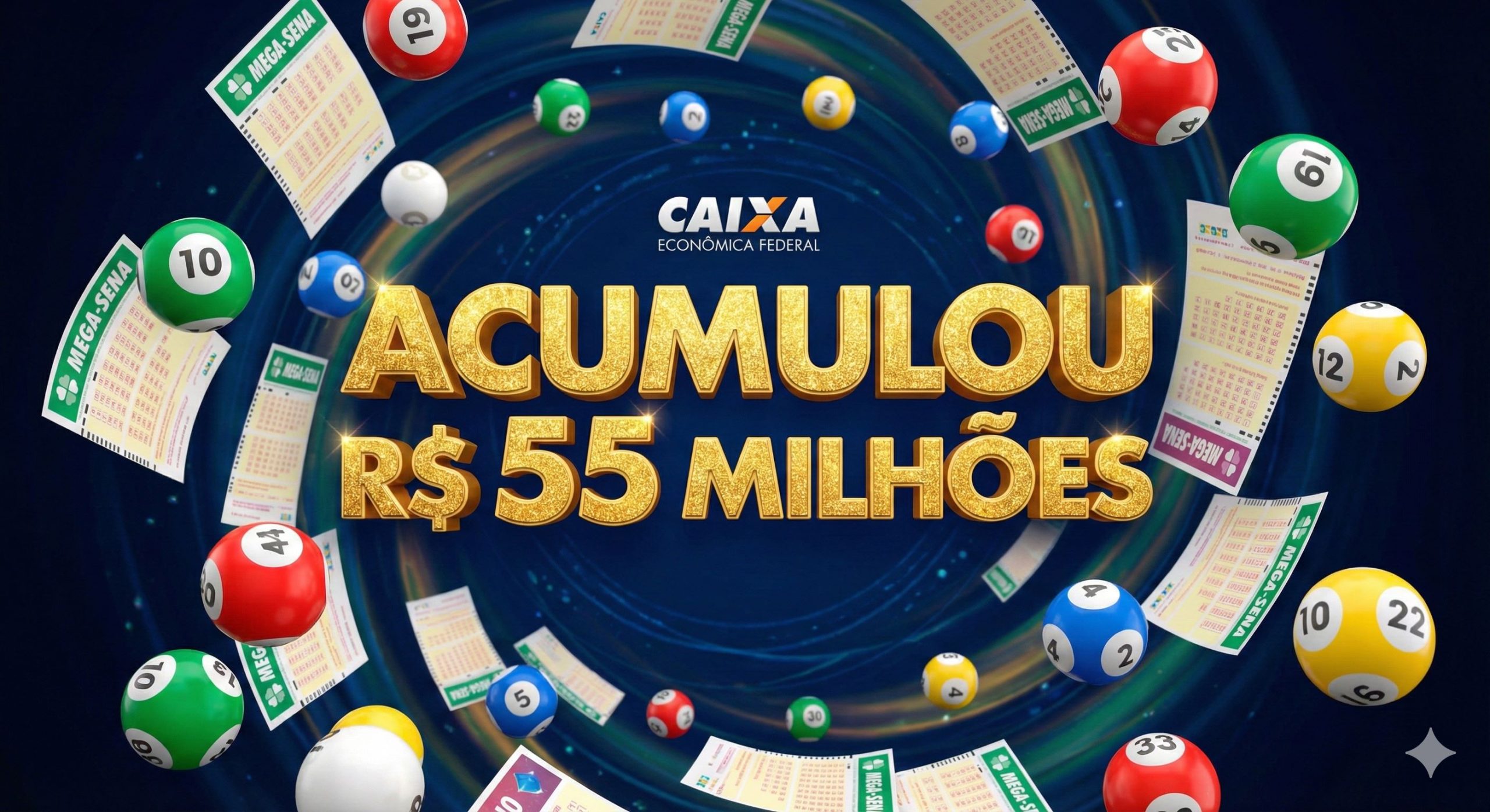 Mega-Sena 2962 Acumula em R$ 55 Milhões! Confira o Resultado