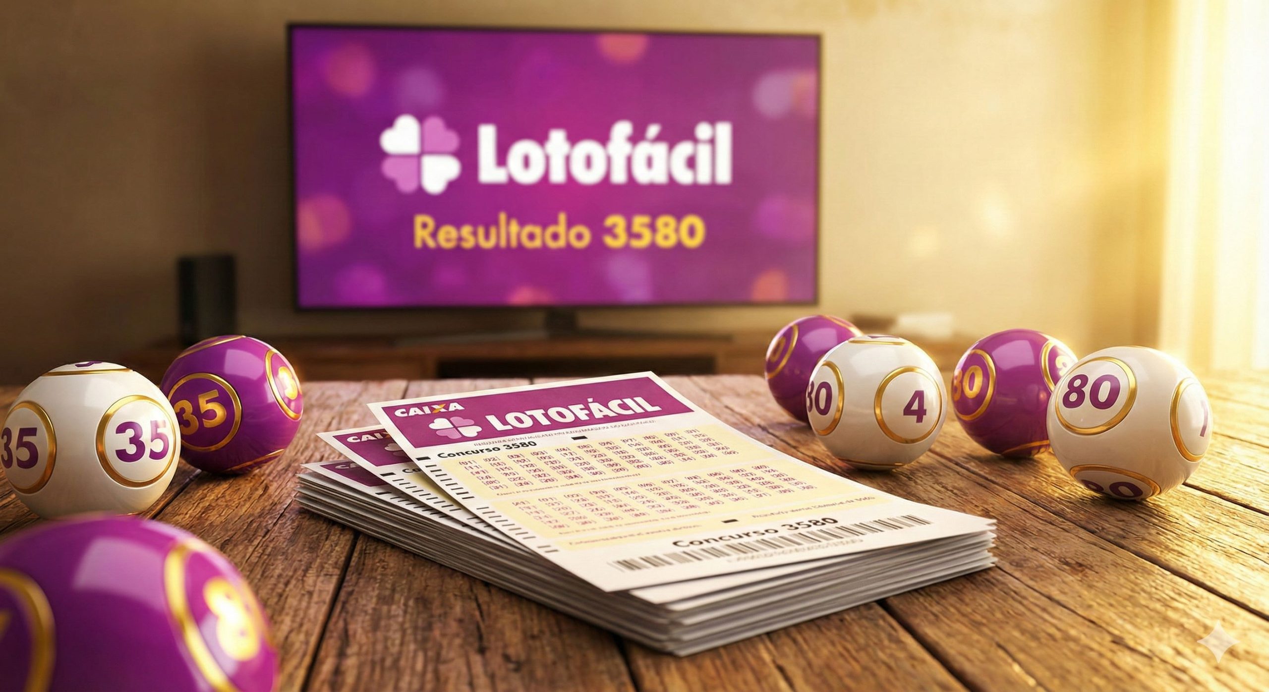 Resultado Lotofácil 3580: Confira os números de hoje (06/01)