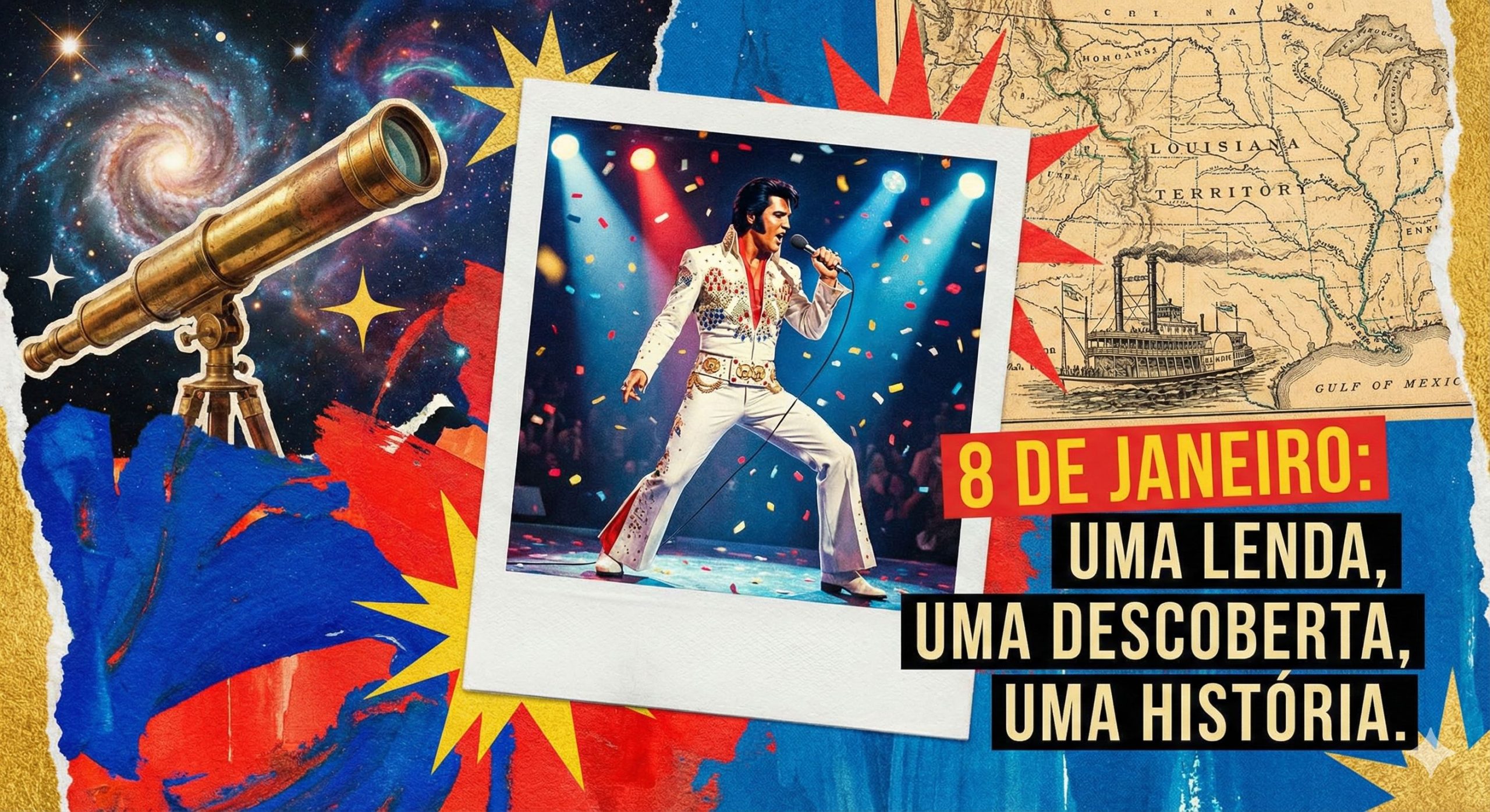 8 de janeiro: Revoluções, Rock e o dia que Elvis nasceu! 🎸