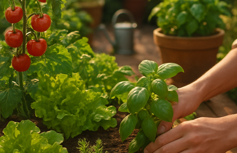 Horta Produtiva: Colha Alimentos Frescos em Casa!