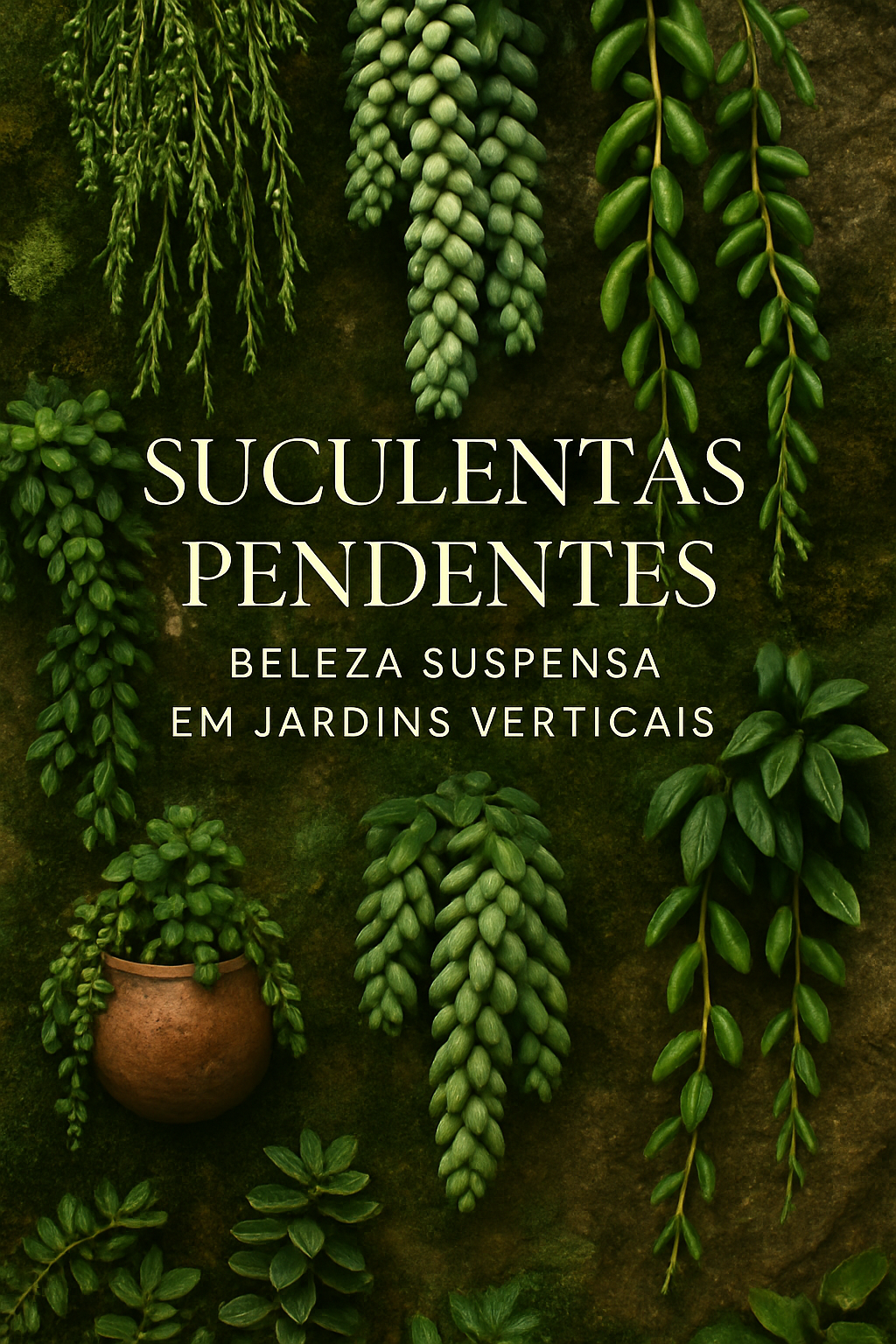 Suculentas Pendentes: Beleza Suspensa em Jardins Verticais
