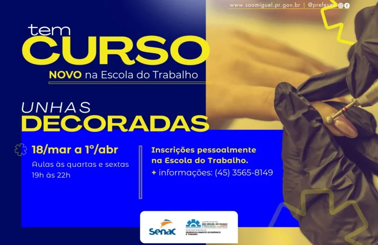 Curso de Unhas Decoradas: Vagas em São Miguel do Iguaçu