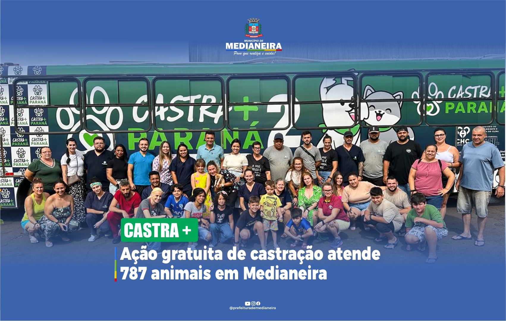Castração gratuita em Medianeira: 787 animais atendidos no mutirão