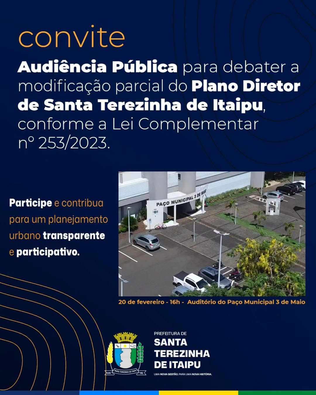 Audiência Pública em Santa Terezinha de Itaipu: Plano Diretor 2026