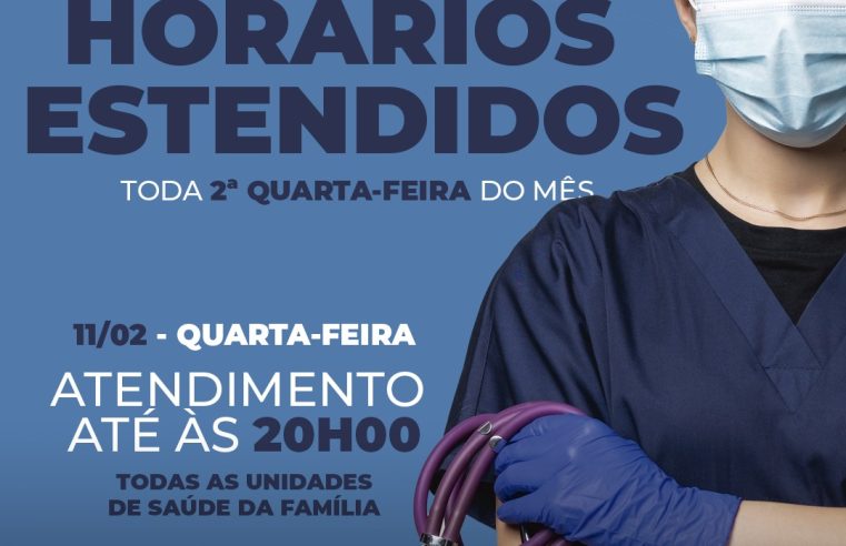 Horário estendido nas unidades de saúde em Guaíra nesta quarta (11)